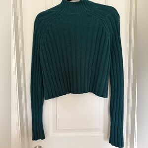 American Eagle Cropped Knit Turtleneck Sweater